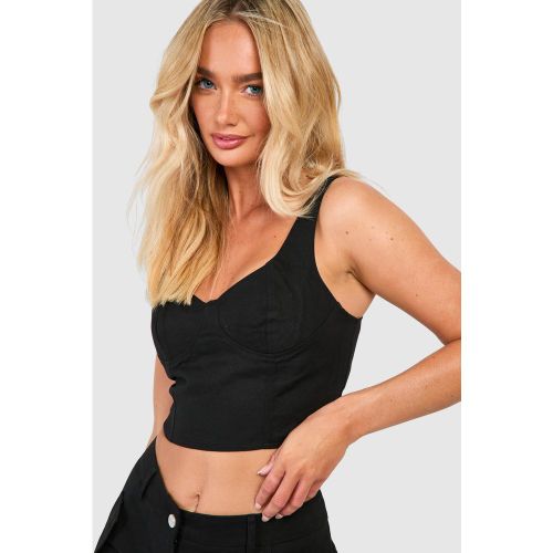 Top Court À Bustier - 36 - boohoo - Modalova