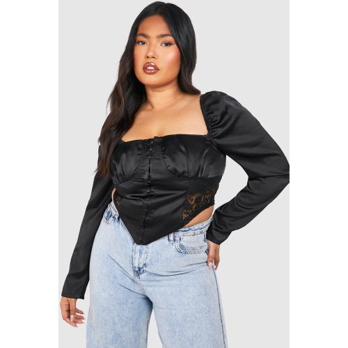 Grande Taille - Corset À Empiècement En Dentelle - 44 - boohoo - Modalova