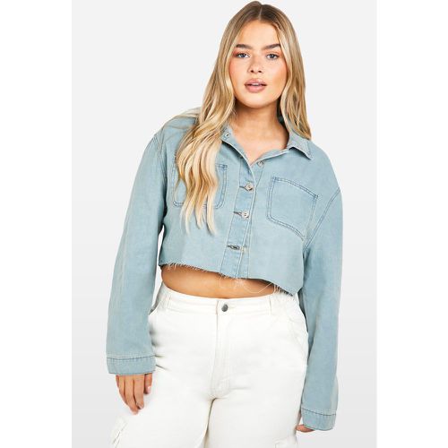 Grande Taille - Chemise Légère Courte À Manches Longues - 46 - boohoo - Modalova