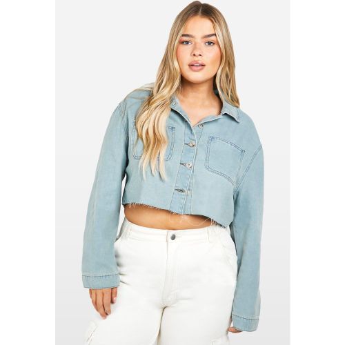 Grande Taille - Chemise Légère Courte À Manches Longues - 56 - boohoo - Modalova