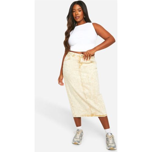 Grande Taille - Jupe Longue Délavée - 44 - boohoo - Modalova