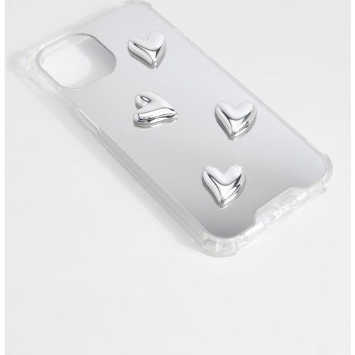 Coque De Téléphone Mé"Tall"isée À Détail Cœur - Iphone 13 - boohoo - Modalova