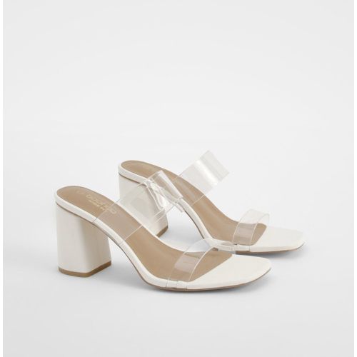 Mules Transparentes À Talon Carré - Pointure Large - 40 - boohoo - Modalova