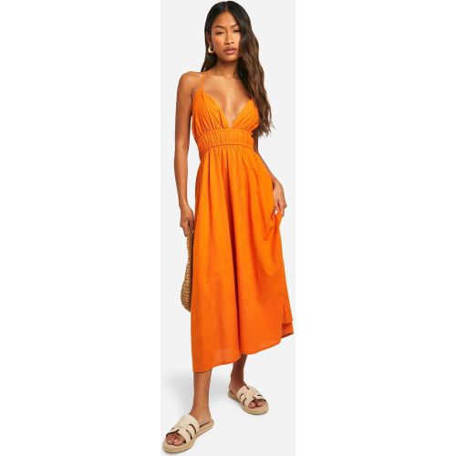 Robe Mi-Longue En Coton - 36 - boohoo - Modalova