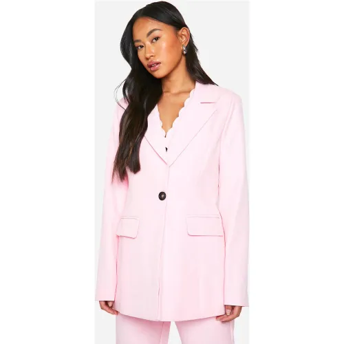Blazer De Tailleur À Bouton Contrastant - 40 - boohoo - Modalova