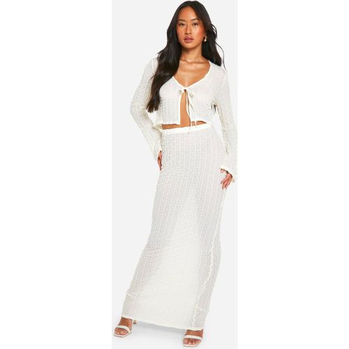 Jupe Longue Texturée Taille Basse - 34 - boohoo - Modalova
