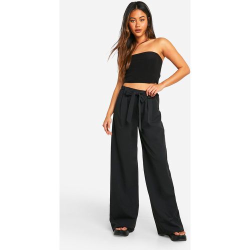 Pantalon Droit À Ceinture - 38 - boohoo - Modalova