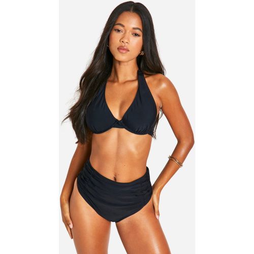 Haut De Maillot Froncé À Armatures - 34 - boohoo - Modalova
