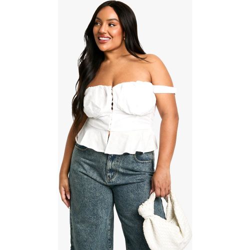 Grande Taille - Corset Péplum - 56 - boohoo - Modalova