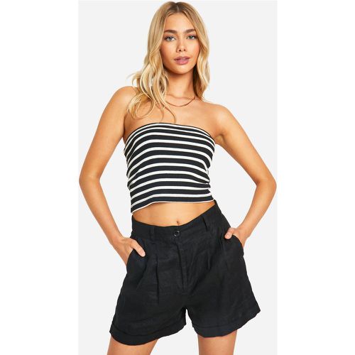 Haut Bandeau Long À Rayures - 38 - boohoo - Modalova