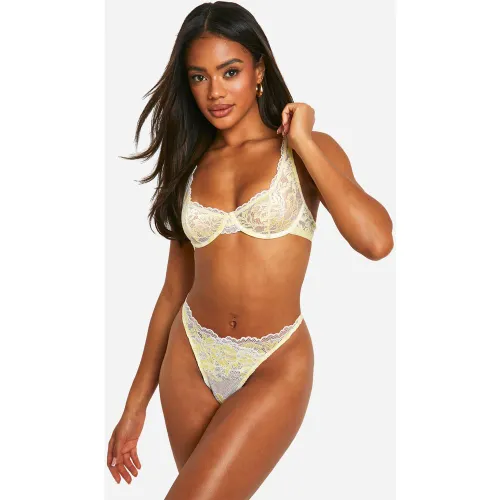 Soutien-Gorge Et String En Dentelle - Xl - boohoo - Modalova