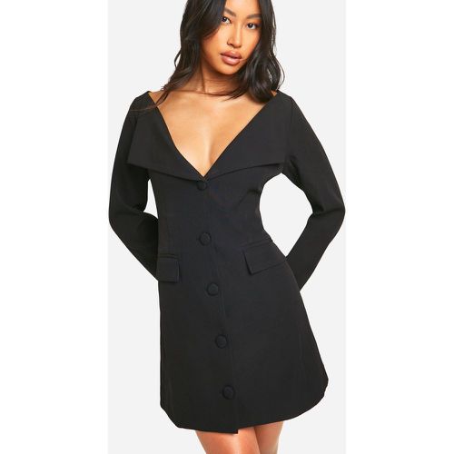 Robe Blazer À Col Bateau - 38 - boohoo - Modalova