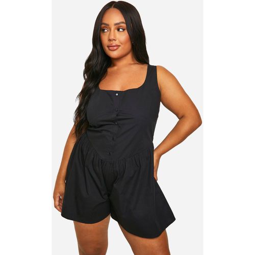 Grande Taille - Combishort Corset - 44 - boohoo - Modalova