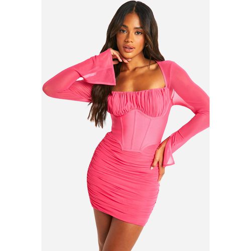 Robe Évasée En Mesh Premium - 10 - boohoo - Modalova