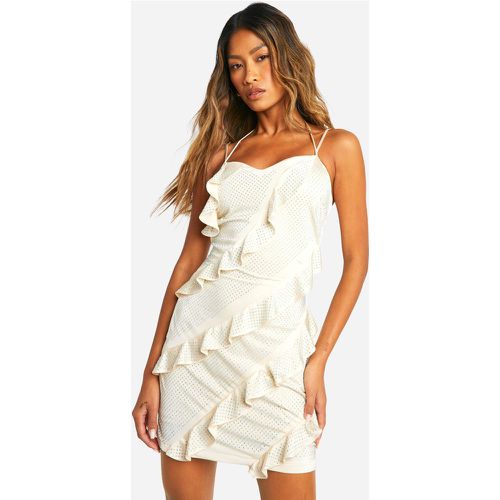 Robe Courte À Volants - 38 - boohoo - Modalova