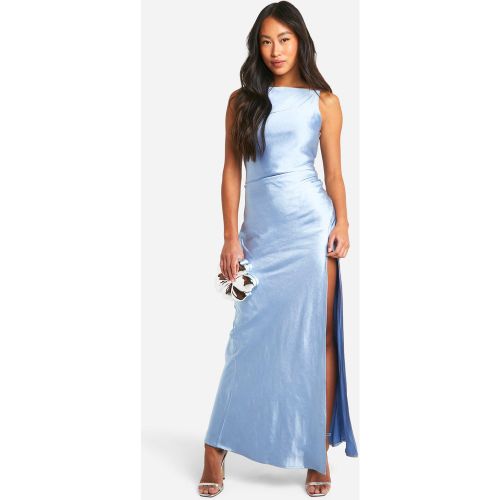 Robe De Demoiselle D'Honneur Satinée À Col Bateau - 38 - boohoo - Modalova