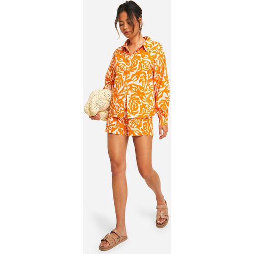 Chemise À Imprimé Tropical - 36 - boohoo - Modalova