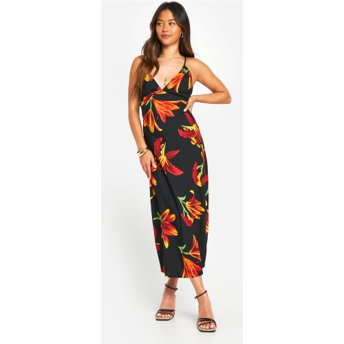 Robe Longue Fleurie À Bretelles - 36 - boohoo - Modalova
