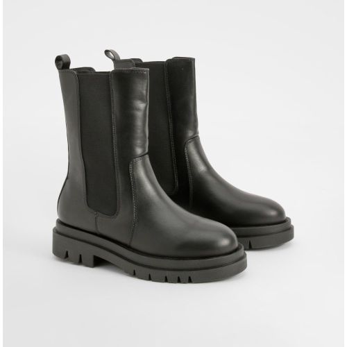 Bottines Chelsea Hautes À Plateforme - Pointure Large - 37 - boohoo - Modalova