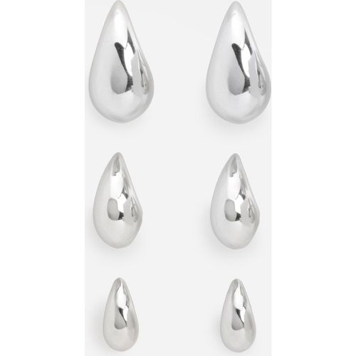 Lot De 3 Paires De Boucles D'Oreilles ées - One Size - boohoo - Modalova