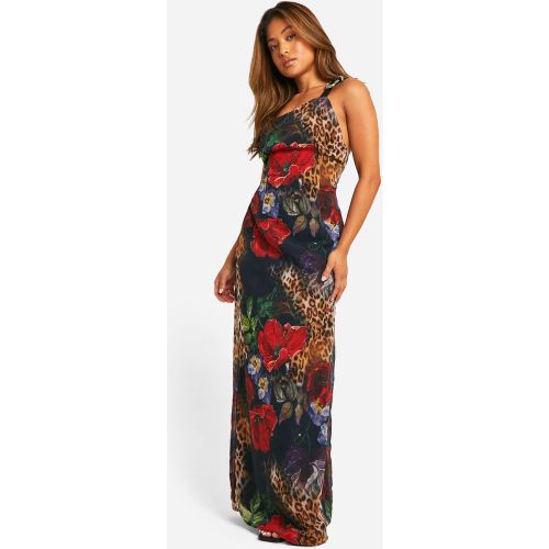 Petite" - Robe Longue En Mousseline De Soie À Imprimé Léopard - 36 - boohoo - Modalova