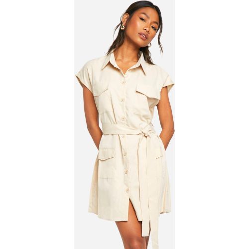 Robe Chemise Utilitaire Sans Manches - 40 - boohoo - Modalova
