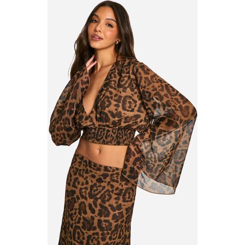 Crop Top À Imprimé Animal - 44 - boohoo - Modalova
