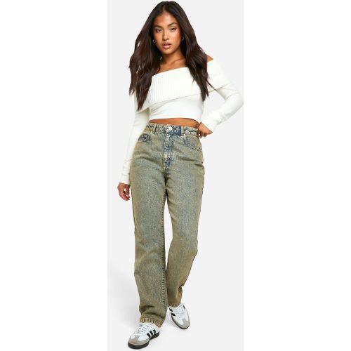 Petite" - Jean Droit Taille Haute - 34 - boohoo - Modalova
