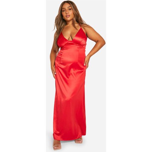 Grande Taille - Robe Longue Plissée - 50 - boohoo - Modalova