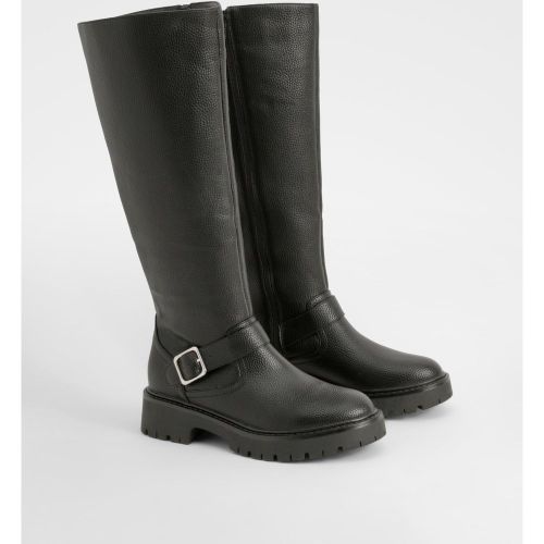 Bottes Hautes Texturées À Plateforme - 36 - boohoo - Modalova