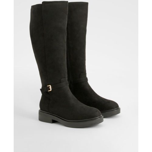 Bottes Hautes À Boucles - Pointure Large - 36 - boohoo - Modalova