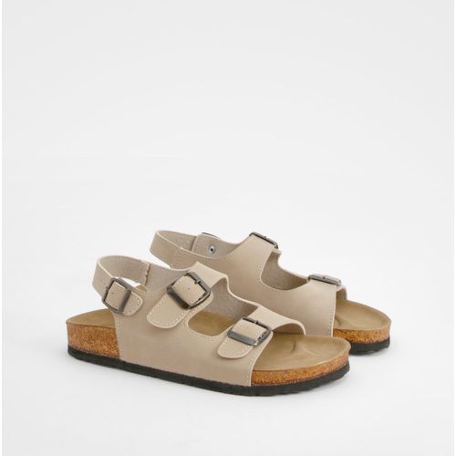 Wide Fit Double Strap Footbed Sandals - boohoo - Modalova