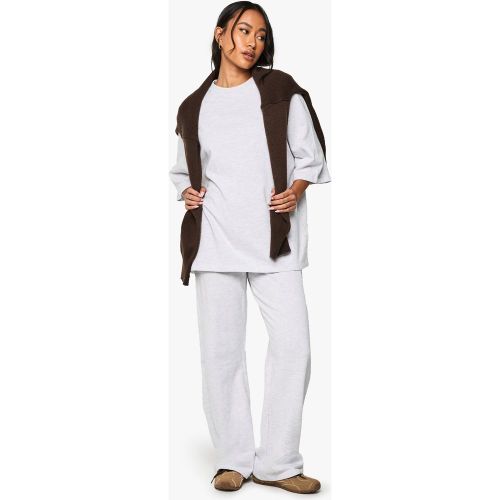 Ensemble Avec Sweat À Manches Courtes Et Jogging Droit - S - boohoo - Modalova