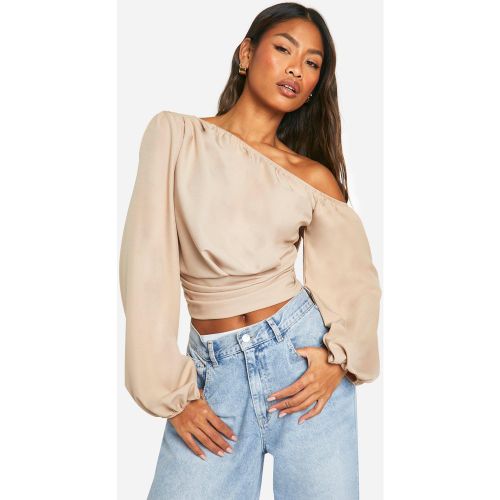 Blouse Asymétrique Froncée - 34 - boohoo - Modalova