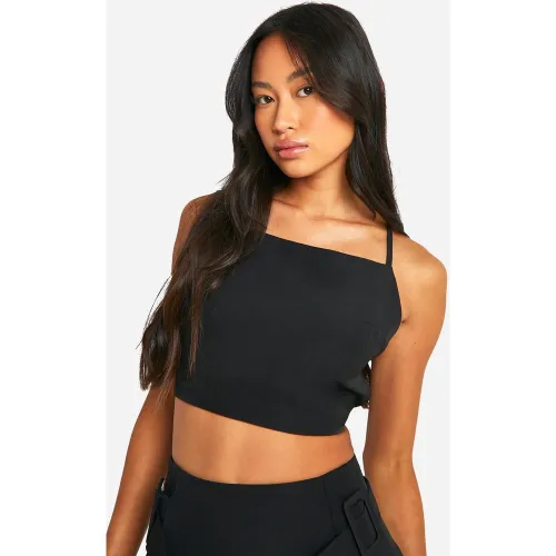 Crop Top À Dos Nu Et Lacets - 38 - boohoo - Modalova