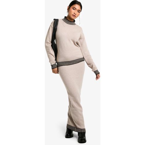 Ensemble En Maille Premium Avec Pull Et Jupe Longue - S - boohoo - Modalova