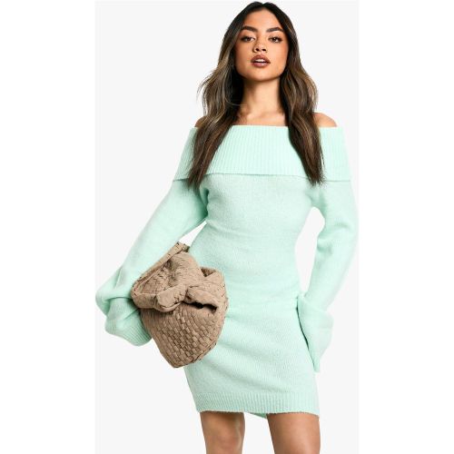 Robe Pull Côtelée À Col Bateau - L - boohoo - Modalova