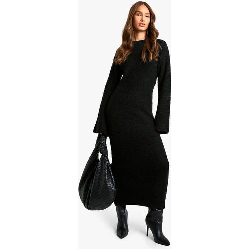 Robe Longue En Polaire À Manches Évasées - S - boohoo - Modalova