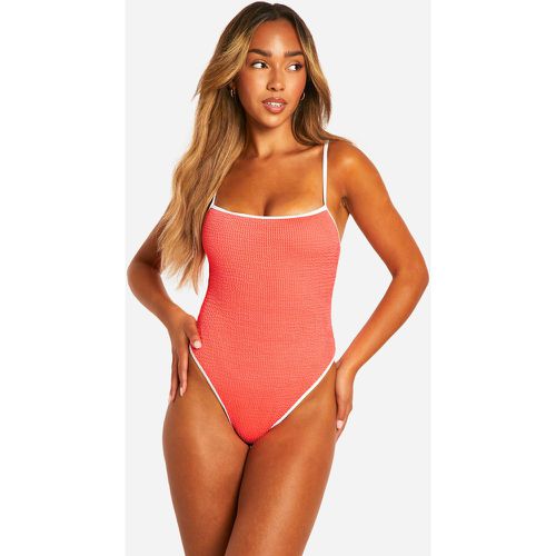 Maillot De Bain Une Pièce Côtelé - 40 - boohoo - Modalova