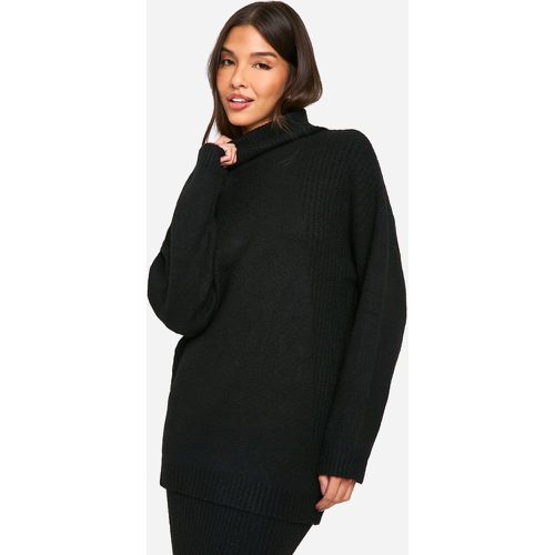 Pull Oversize Côtelé À Col Roulé - M - boohoo - Modalova