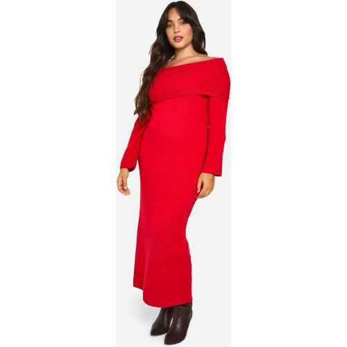 Grande Taille - Robe Pull Oversize Premium À Col Bateau - 44 - boohoo - Modalova