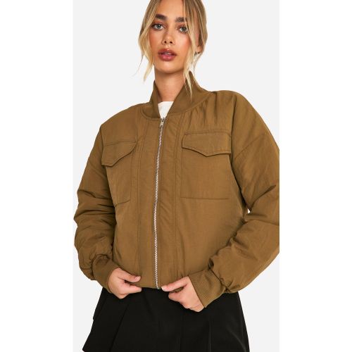 Bomber Côtelé En Nylon - 36 - boohoo - Modalova