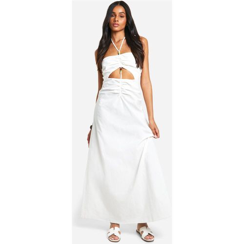 Tall" - Robe Longue En Lin À Perles - 38 - boohoo - Modalova