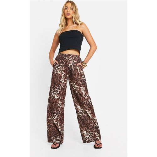 Pantalon Large À Imprimé Léopard - 38 - boohoo - Modalova