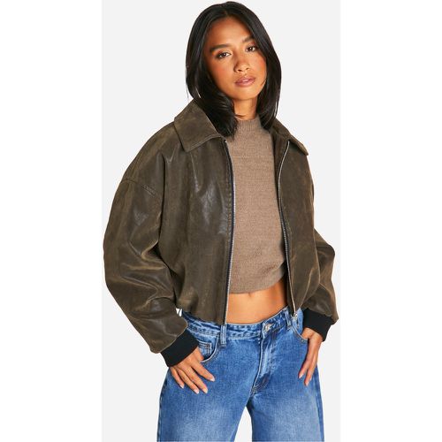 Petite" - Bomber Effet Vintage - 36 - boohoo - Modalova