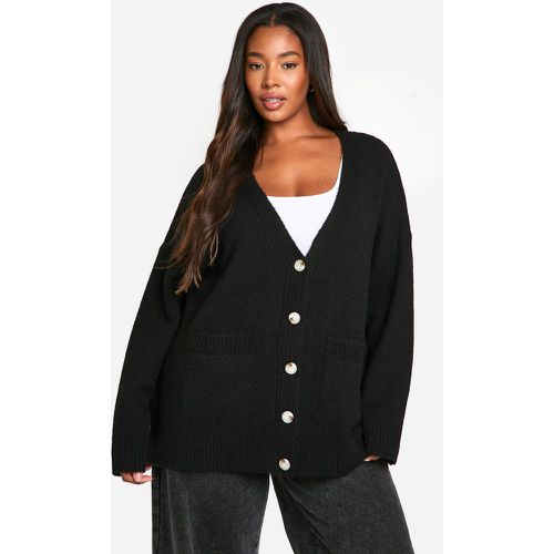 Grande Taille - Cardigan Boyfriend Oversize En Maille Douce - 44-46 - boohoo - Modalova