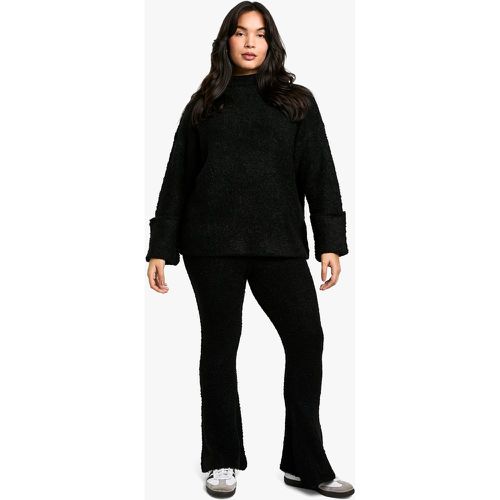 Grande Taille - Ensemble En Polaire À Col Montant Avec Pull Et Pantalon Flare - 46 - boohoo - Modalova