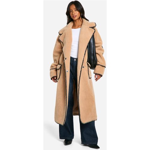 Petite" - Veste Polaire Longue À Coutures Apparentes - 38 - boohoo - Modalova