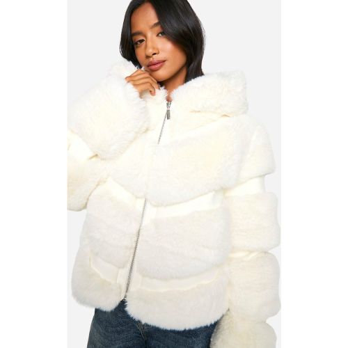 Petite" - Veste À Capuche En Synthétique - 34 - boohoo - Modalova