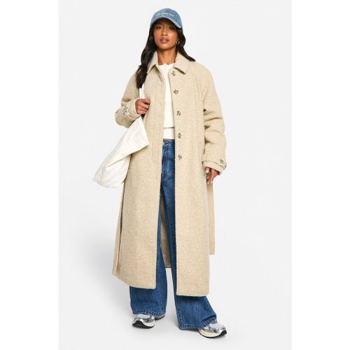Petite" - Trench Long Effet Laine - 34 - boohoo - Modalova